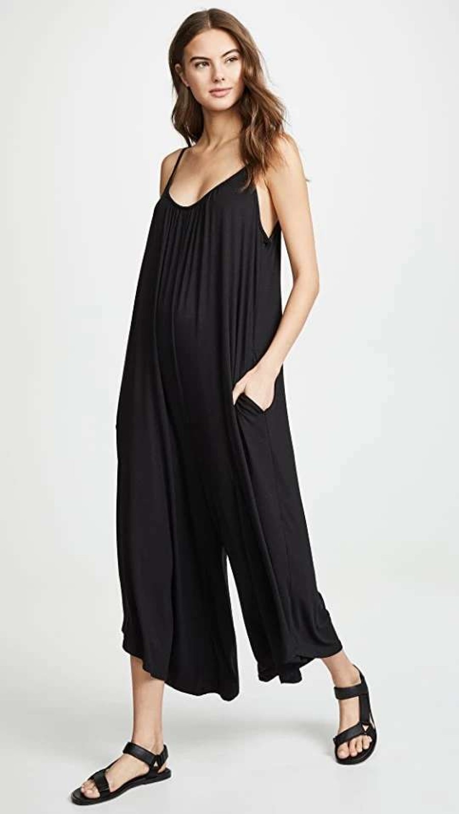 Jumpsuits * | Hot Sale Z Supply The Flared Jumpsuit Black