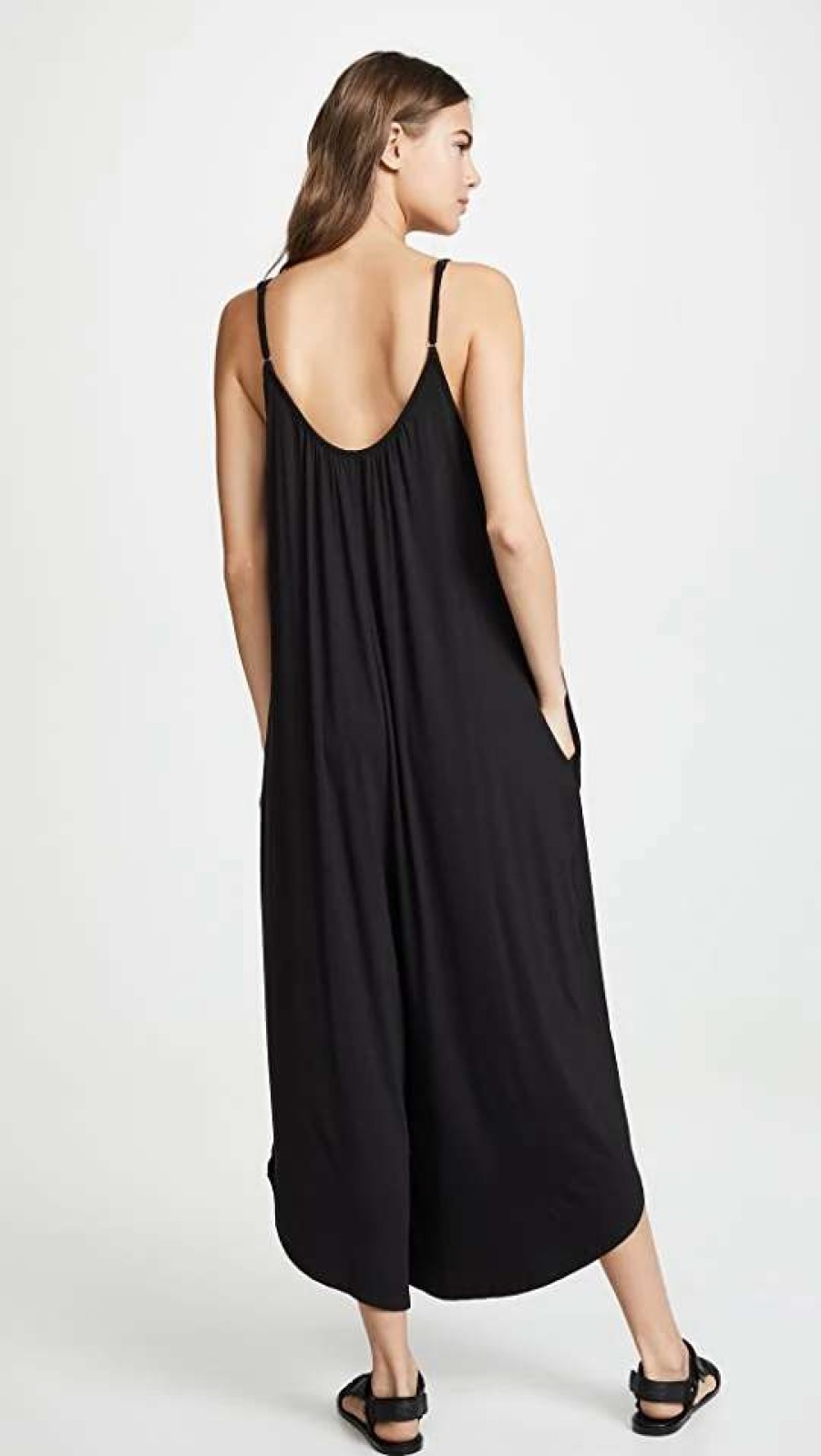 Jumpsuits * | Hot Sale Z Supply The Flared Jumpsuit Black