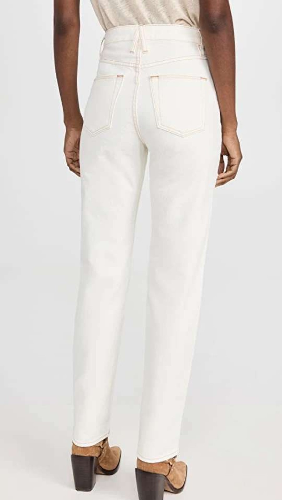 Straight Leg Jeans * | Hot Sale Slvrlake London Jeans Natural White