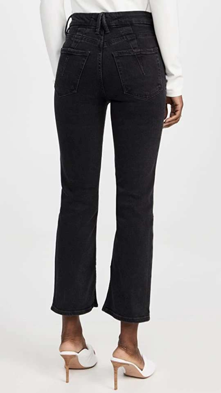 Straight Leg Jeans * | Best Sale Good American Good Legs Straight Jeans Darted Back Black302