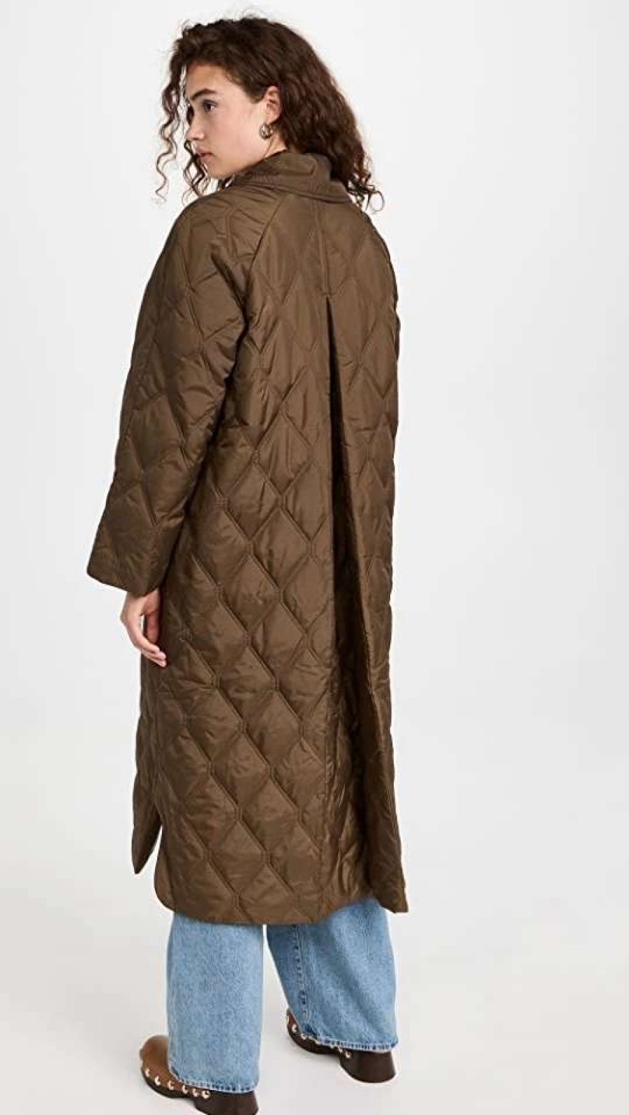 Utility * | Best Deal Ganni Ripstop Quilt Coat Teak