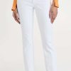 Straight Leg Jeans * | Cheap Good American Good Straight Raw Hem Jeans White037