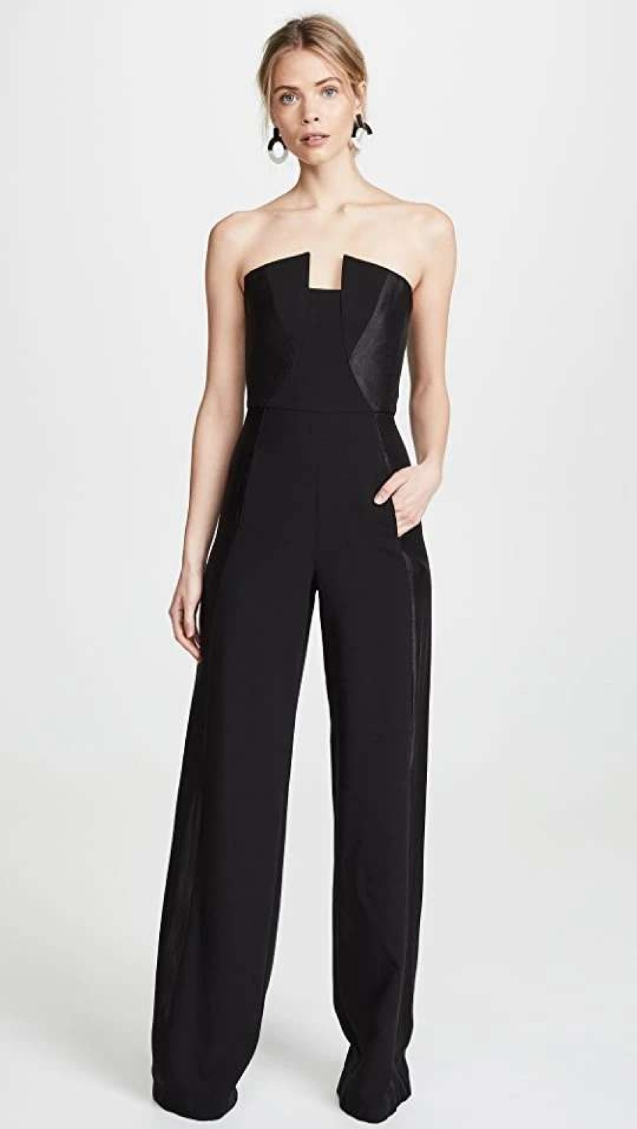 Jumpsuits * | Brand New Black Halo Lena Jumpsuit Black