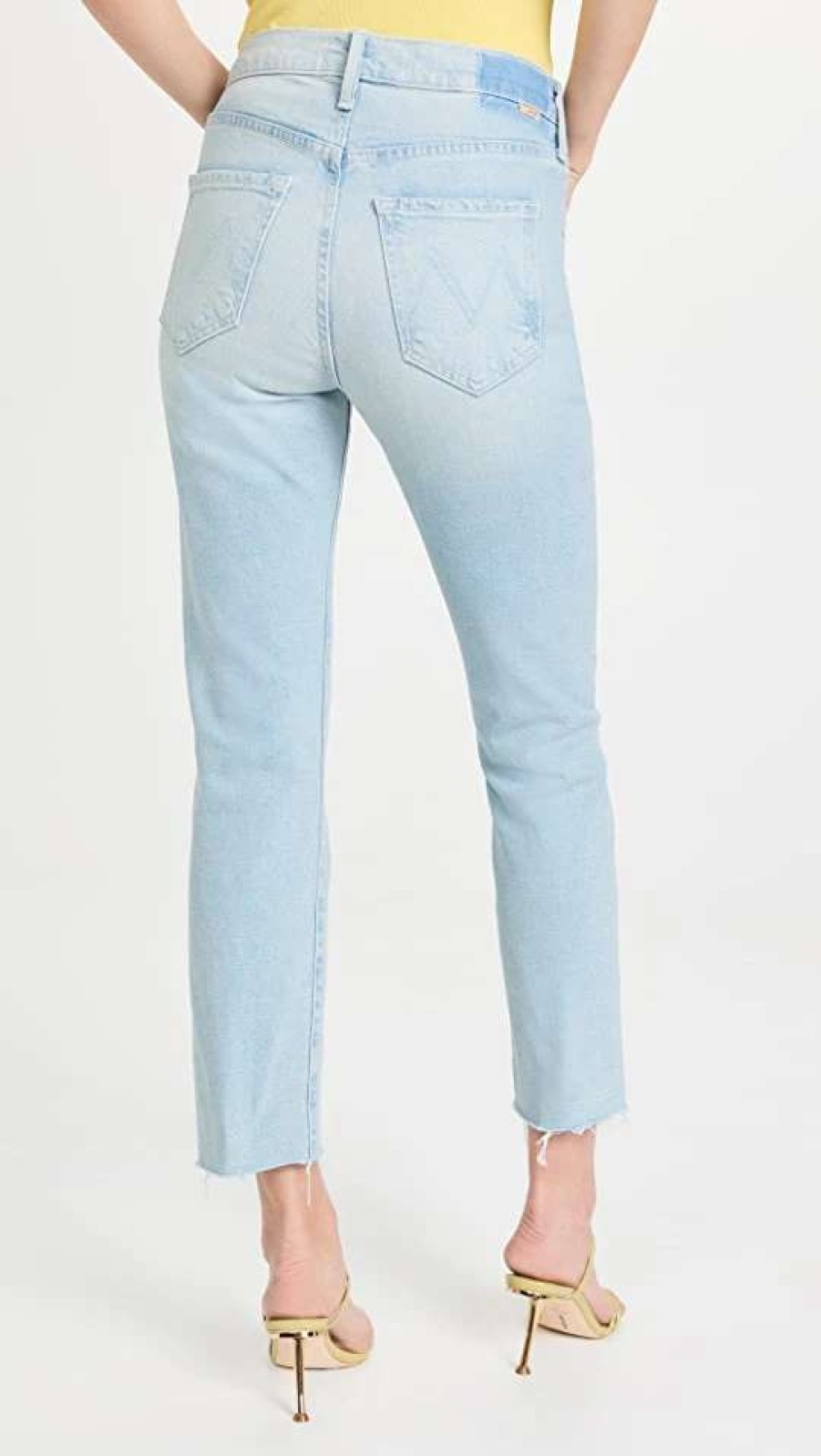 Straight Leg Jeans * | Flash Sale Mother The Scrapper Cuff Ankle Fray Jeans Lonely Hearts Club