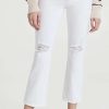 Straight Leg Jeans * | Flash Sale Dl1961 Patti Straight High Rise Ankle Jeans White Distressed