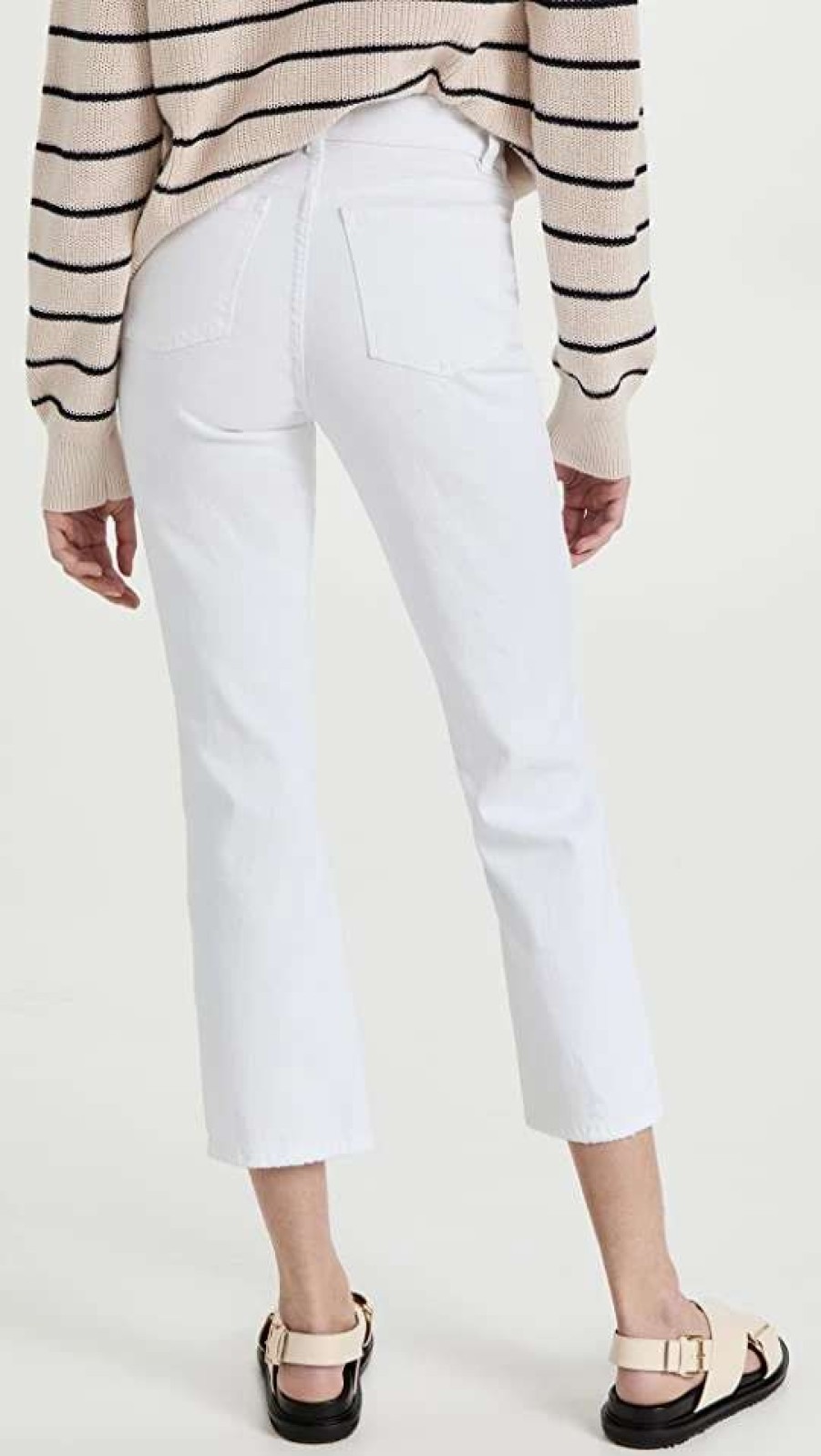 Straight Leg Jeans * | Flash Sale Dl1961 Patti Straight High Rise Ankle Jeans White Distressed