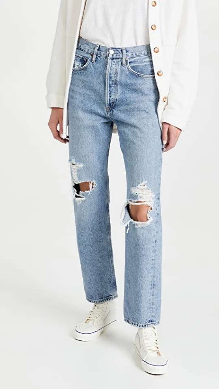 Straight Leg Jeans * | Discount Agolde Mid Rise Loose Fit 90'S Jeans Wander