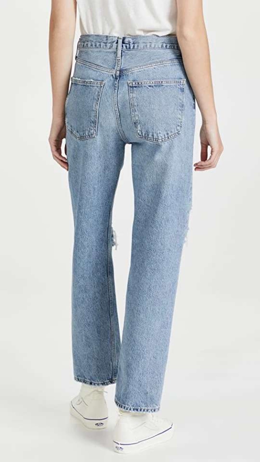 Straight Leg Jeans * | Discount Agolde Mid Rise Loose Fit 90'S Jeans Wander