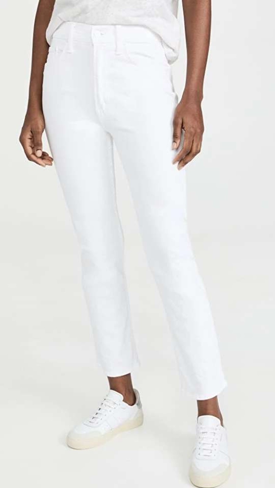 Straight Leg Jeans * | Buy Mother High Waisted Rider Ankle Jeans Fairest Of Them All