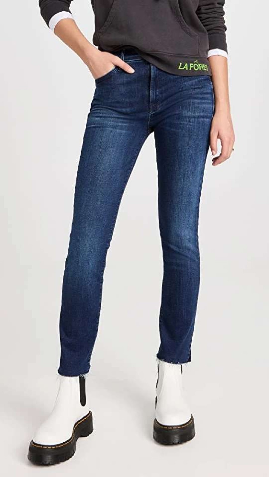 Straight Leg Jeans * | Best Reviews Of Mother The Rascal Ankle Snippet Jeans Mint Condition