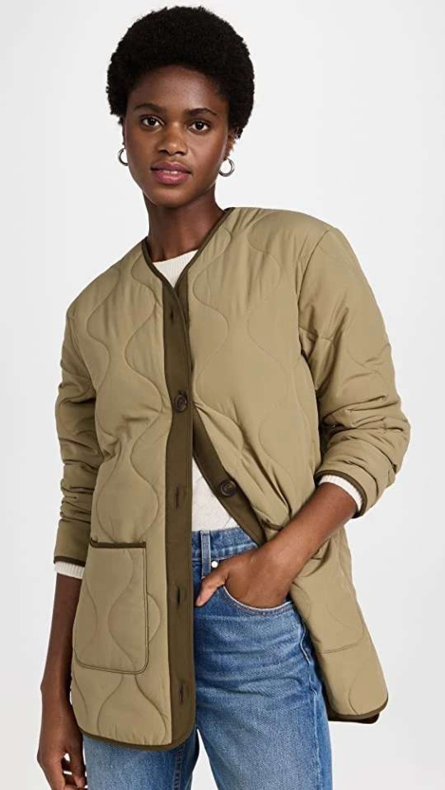 Utility * | Deals Rails Elin Quilted Jacket Sage