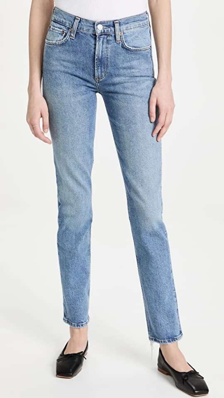 Straight Leg Jeans * | Top 10 Agolde Lyle: Low Rise Slim Jeans Hour