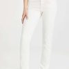 Straight Leg Jeans * | Cheap Slvrlake Beatnik Split Jeans White