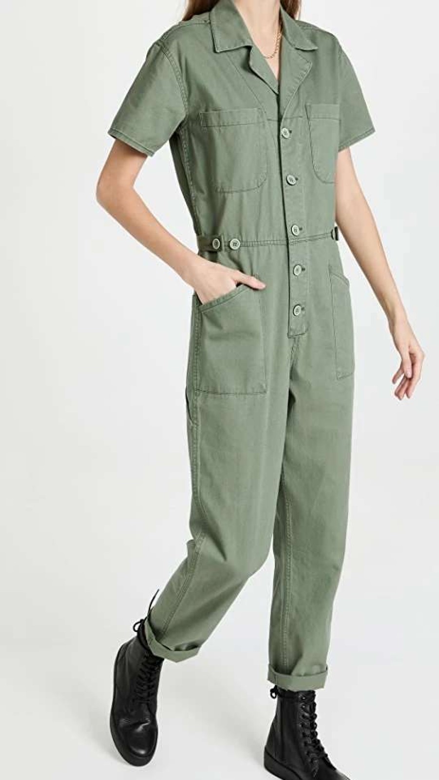 Jumpsuits * | Flash Sale Pistola Denim Grover Jumpsuit Colonel