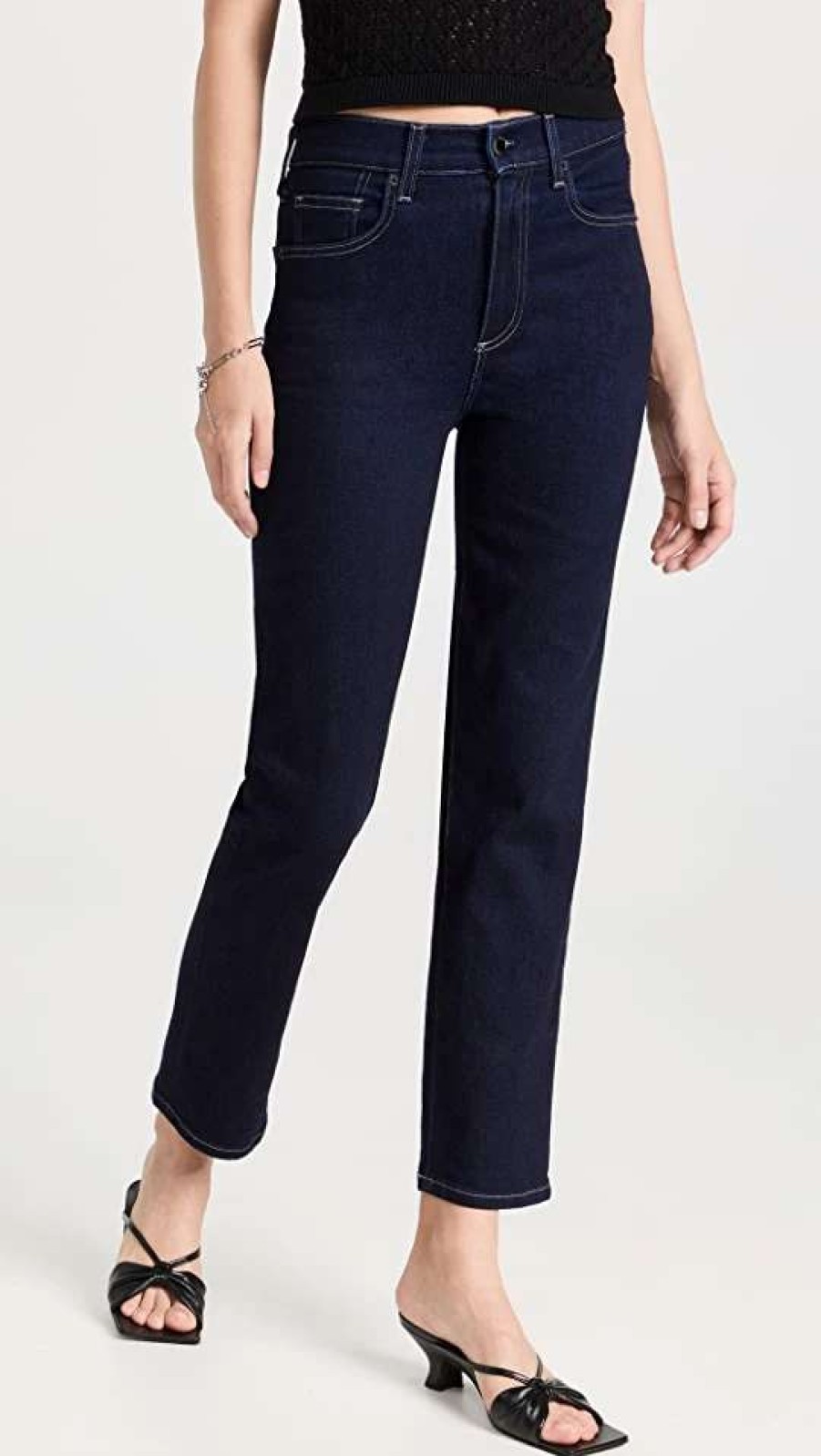 Straight Leg Jeans * | Best Sale Le Jean Sabine Straight Jeans Rinse