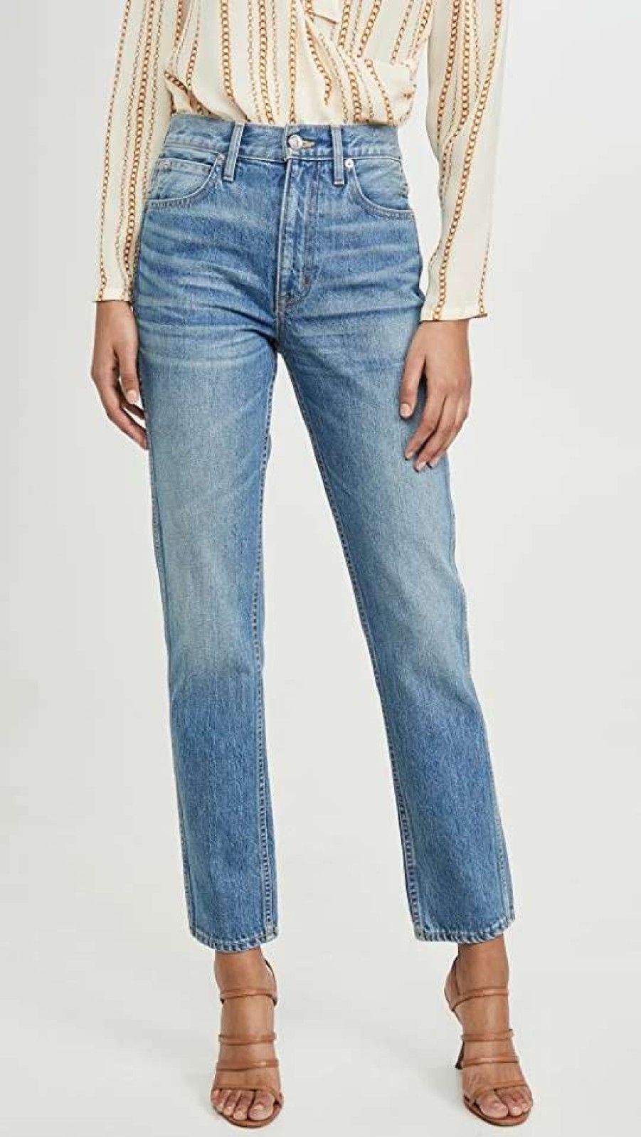 Straight Leg Jeans * | Best Reviews Of Slvrlake Virginia Slim Jeans Sweet Thing