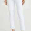 Straight Leg Jeans * | Cheap Ag The Prima Crop Jeans White