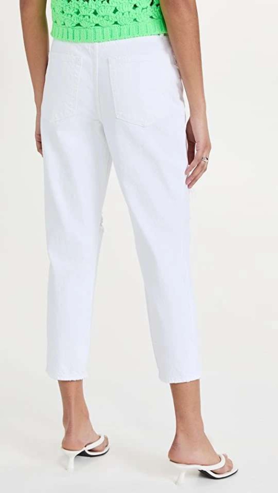 Straight Leg Jeans * | New Good American Good Girlfriend Petite Jeans White035