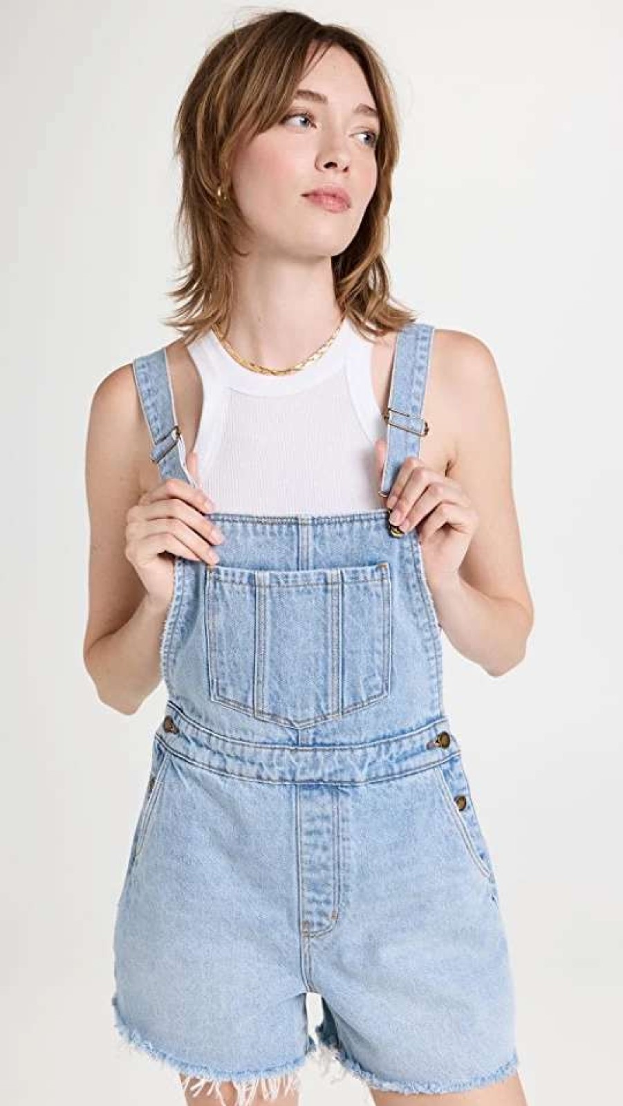 Jumpsuits * | Deals Rolla'S Original Denim Overalls Light Vintage Blue