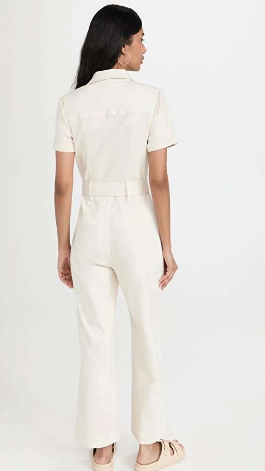 Jumpsuits * | Deals Paige Anessa Puff Sleeve Jumpsuit Quartz Sand