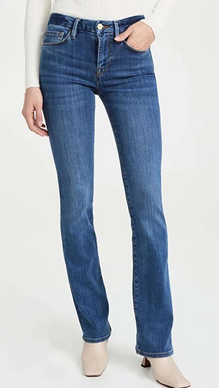 Straight Leg Jeans * | Cheap Frame Boot Cut Jeans Poe