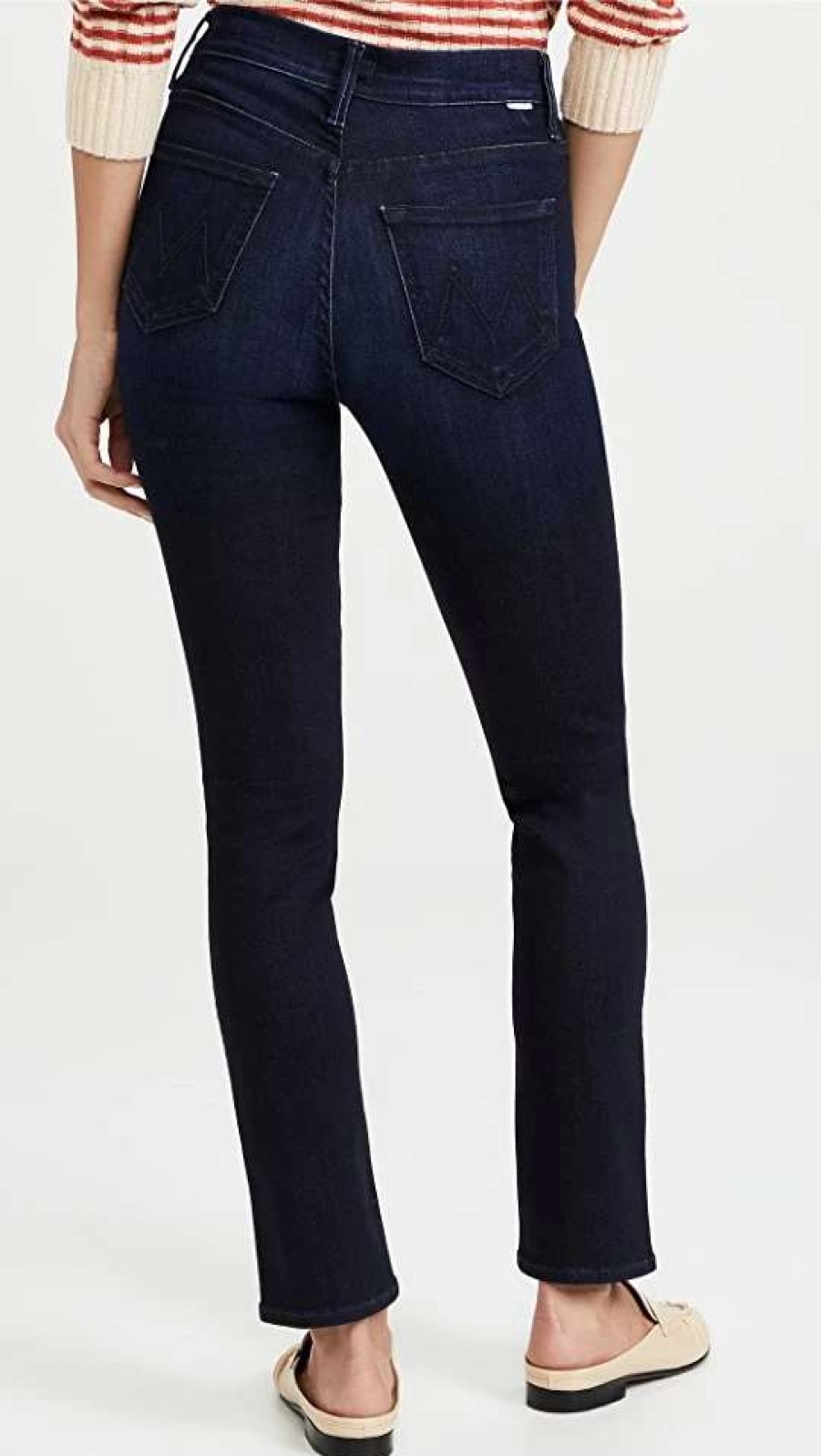 Straight Leg Jeans * | Wholesale Mother The Mid Rise Dazzler Ankle Jeans Now Or Never