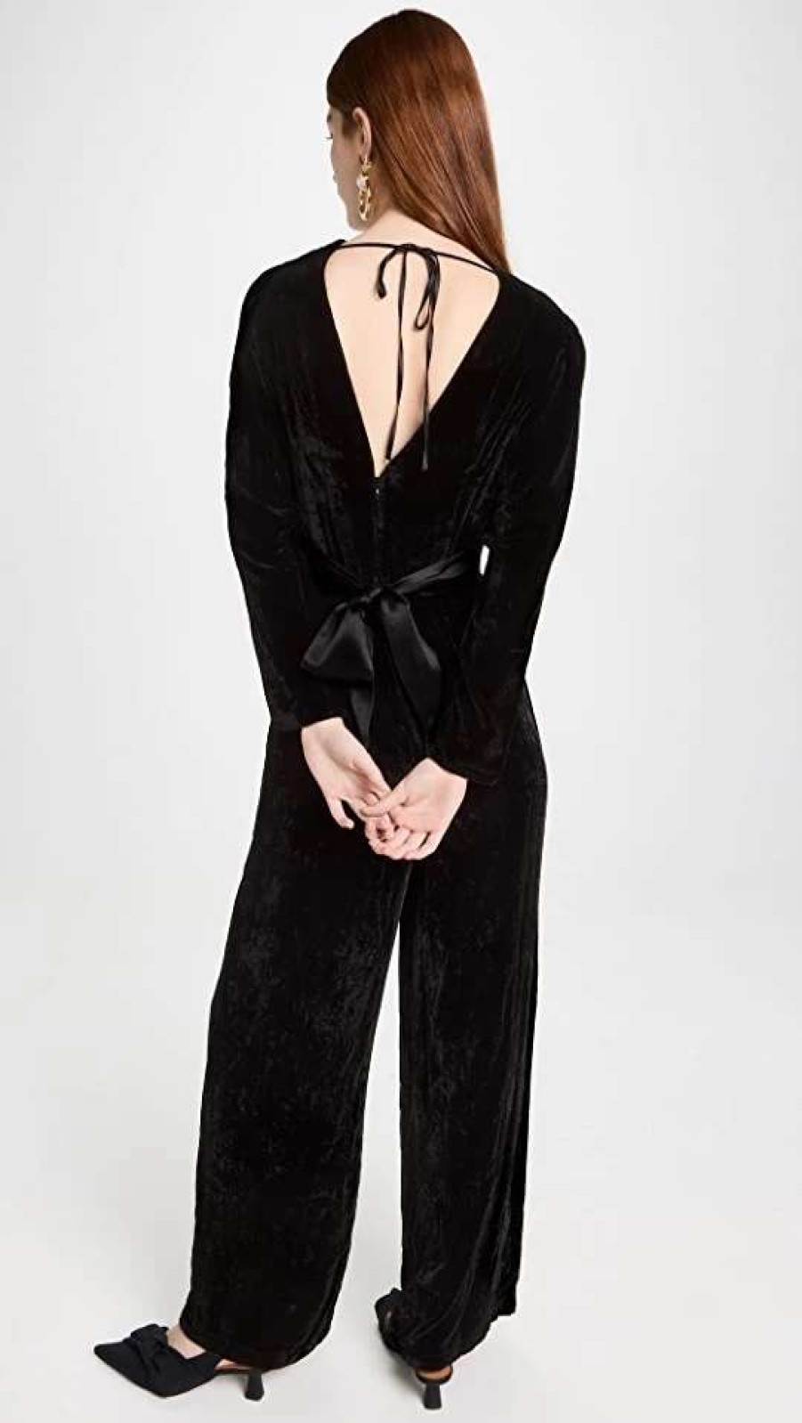 Jumpsuits * | Best Sale Rixo Beatrix Jumpsuit Black