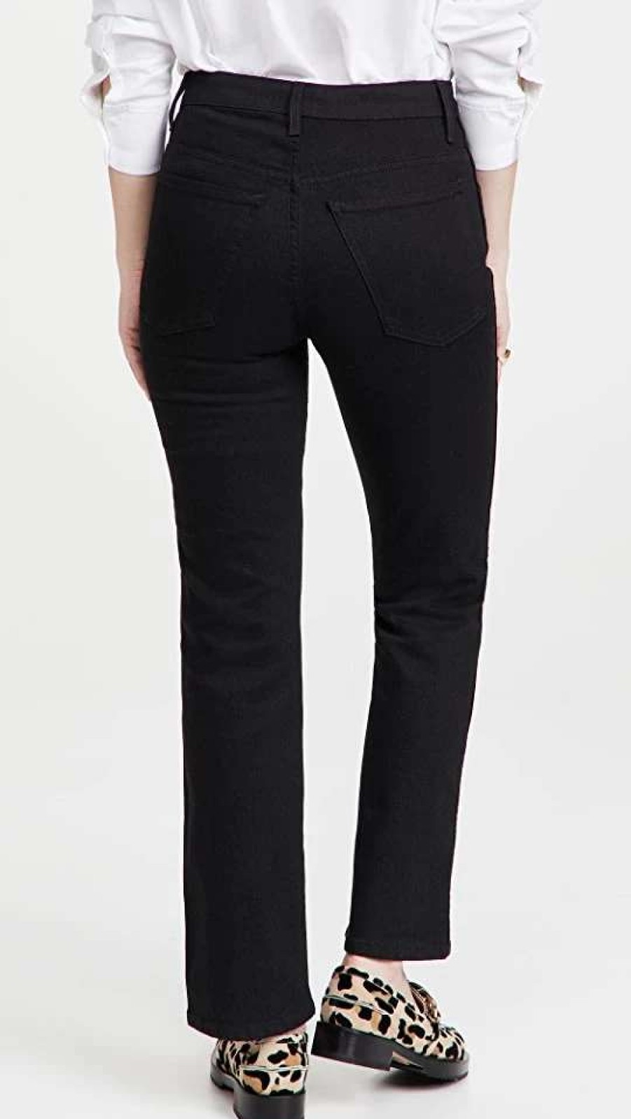 Straight Leg Jeans * | Outlet Khaite Vivian New Bootcut Flare Jeans Black Rinse