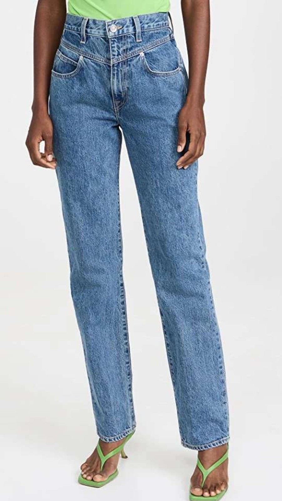 Straight Leg Jeans * | Outlet Slvrlake London Double Yoke Jeans Satisfaction