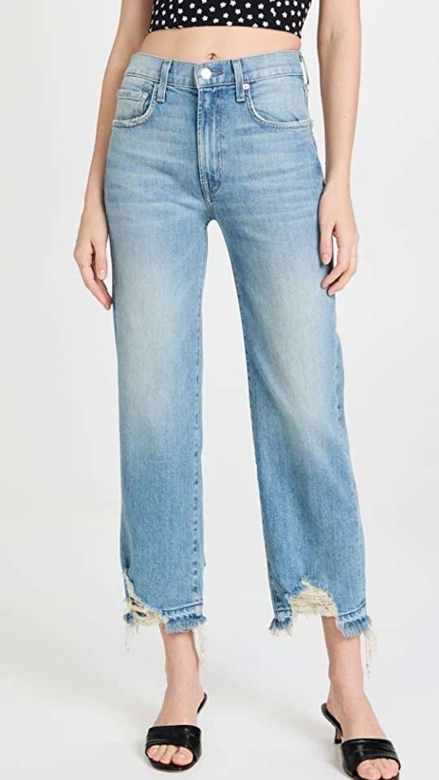 Straight Leg Jeans * | Buy Edwin Marli Ankle Jeans Tidal Wave