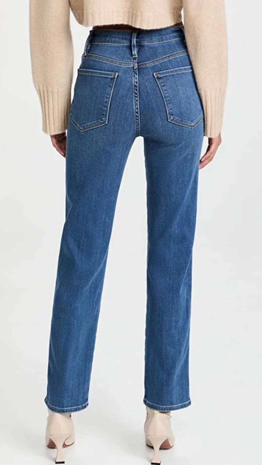 Straight Leg Jeans * | Flash Sale Frame Le Sylvie Jeans Poe