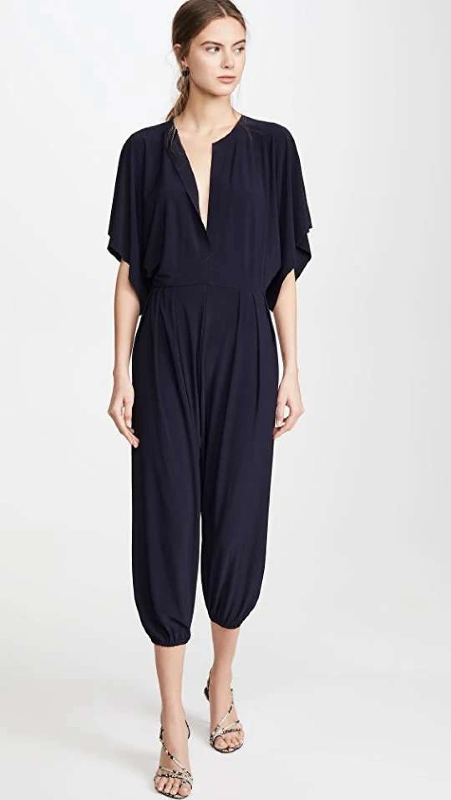 Jumpsuits * | Promo Norma Kamali Kamali Kulture Rectangle Jog Jumpsuit Midnight