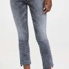 Straight Leg Jeans * | Outlet Mother The Insider Crop Step Fray Jeans Train Stops