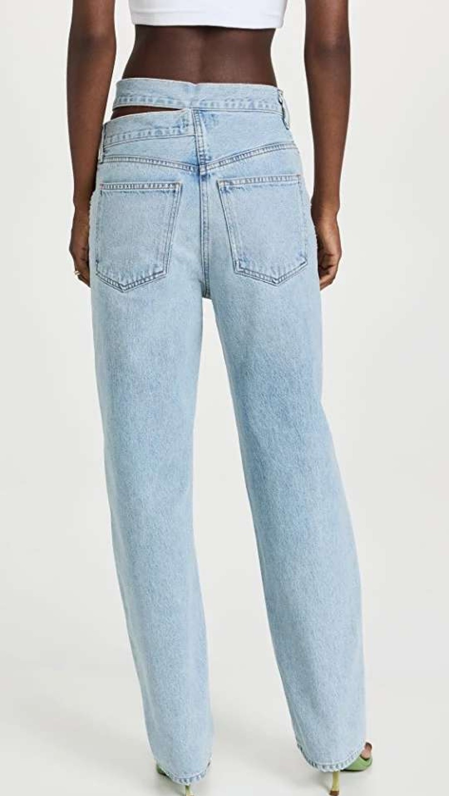 Straight Leg Jeans * | Best Deal Agolde Broken Waistband Jeans Sideline