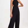 Jumpsuits * | Best Reviews Of Susana Monaco One Arm Cut Out Jumpsuit Black