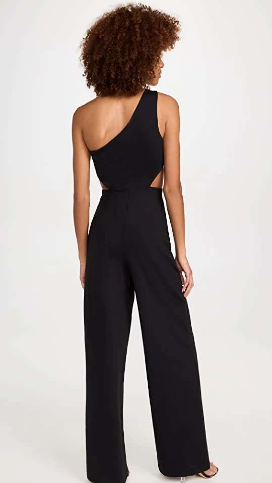 Jumpsuits * | Best Reviews Of Susana Monaco One Arm Cut Out Jumpsuit Black