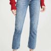 Straight Leg Jeans * | Buy Agolde Riley High Rise Straight Crop Jeans Frequency