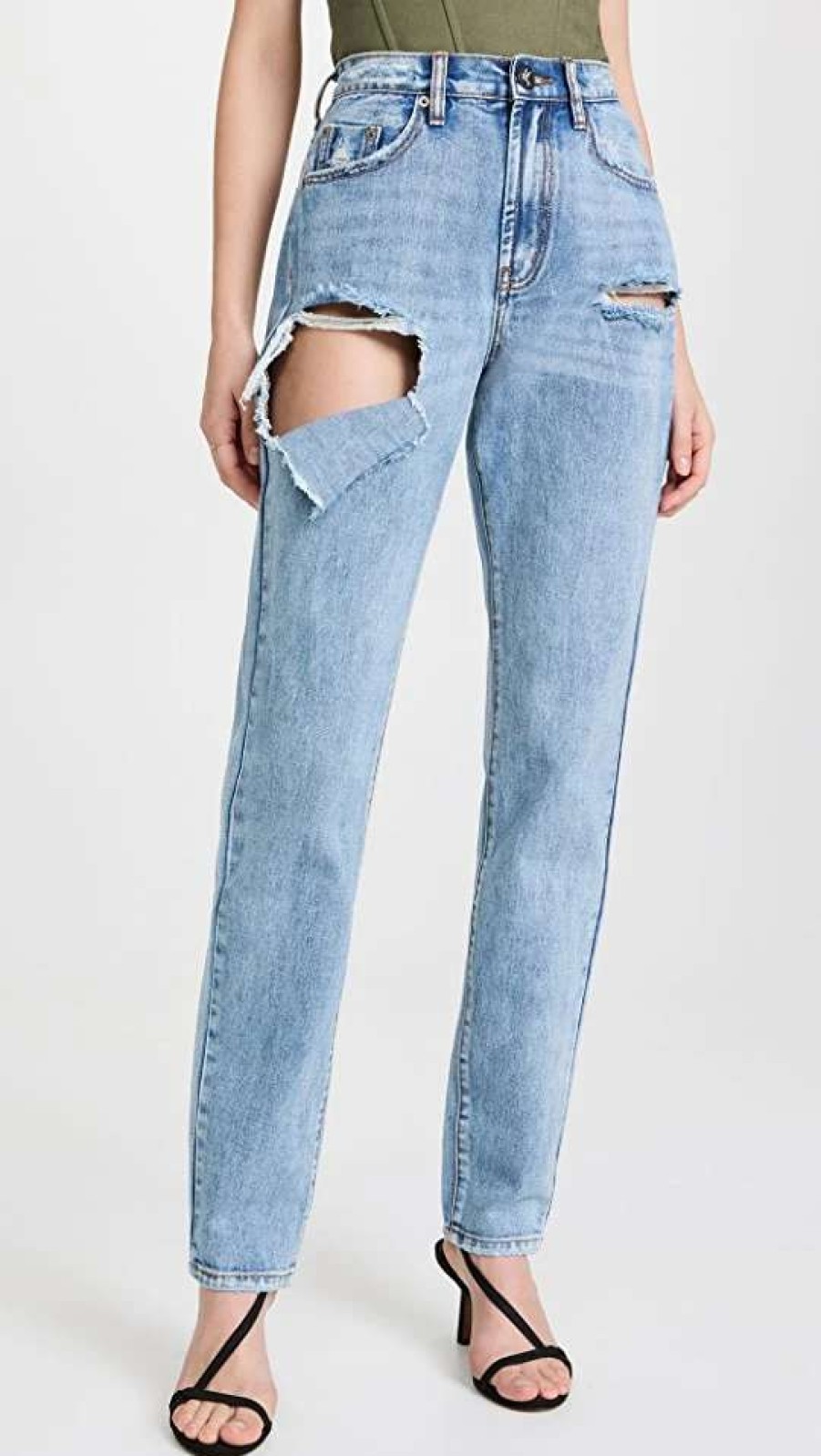 Straight Leg Jeans * | Wholesale One Teaspoon Blue 1982S High Waist Balloon Jeans Berlin