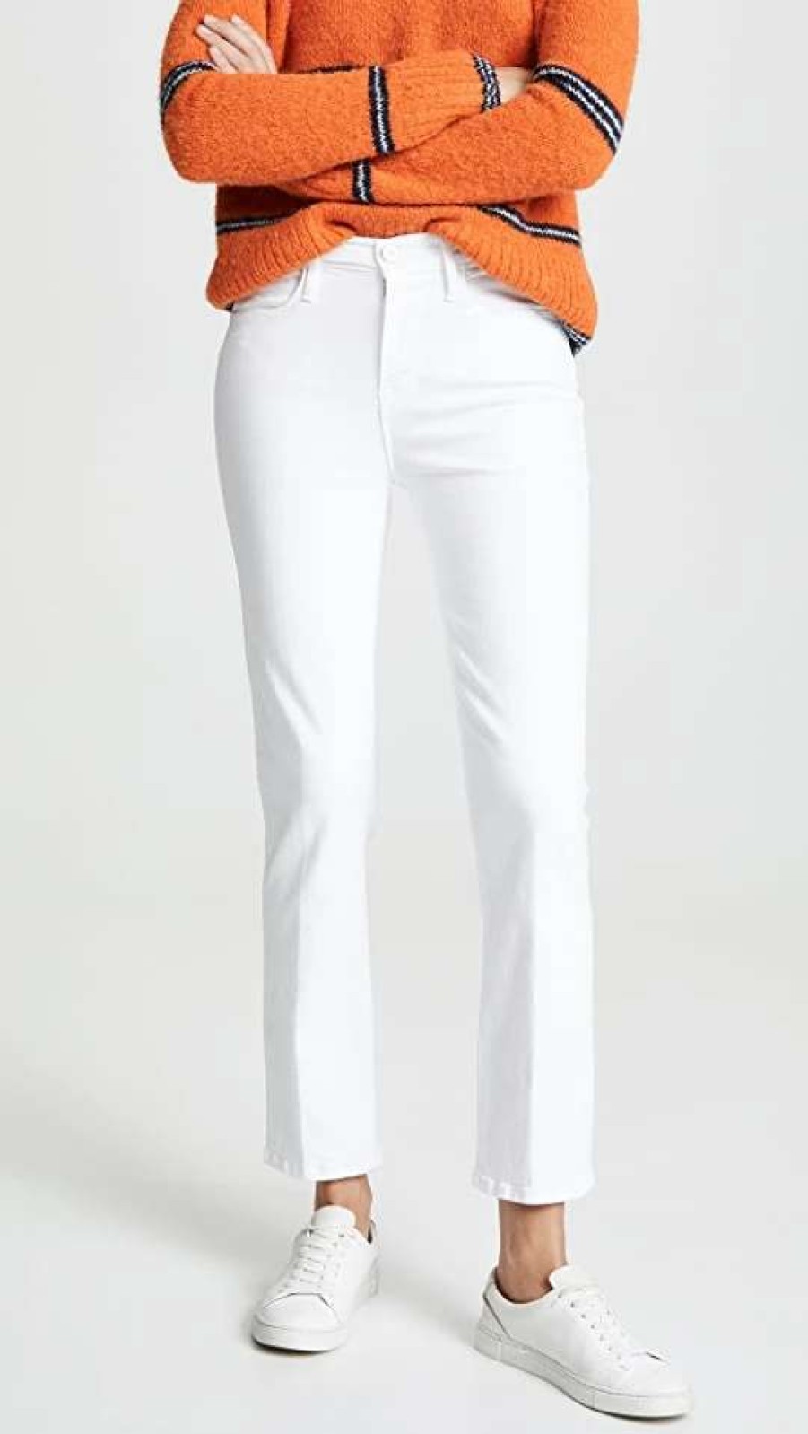 Straight Leg Jeans * | Outlet Frame Le High Straight Jeans Blanc