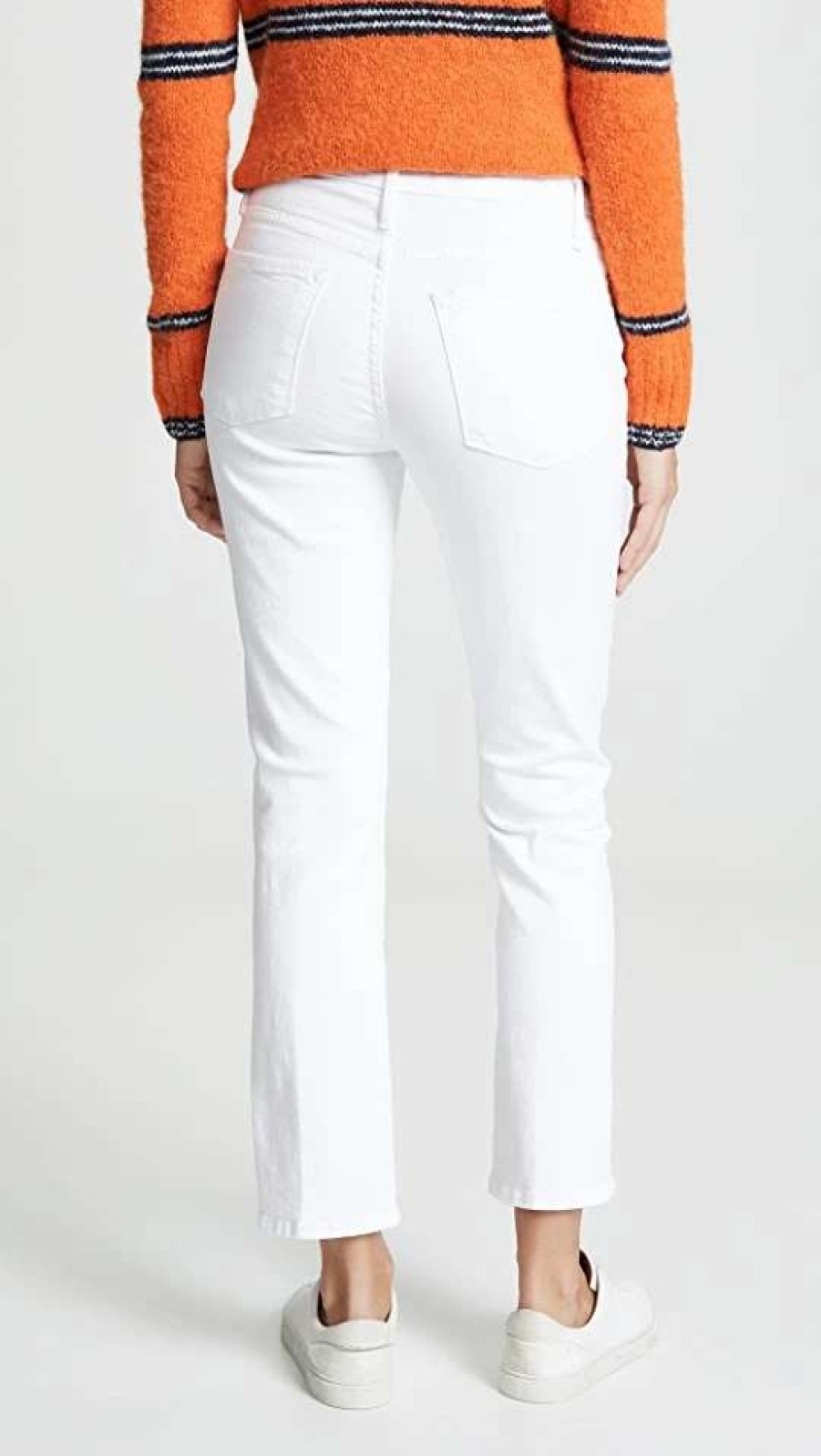 Straight Leg Jeans * | Outlet Frame Le High Straight Jeans Blanc