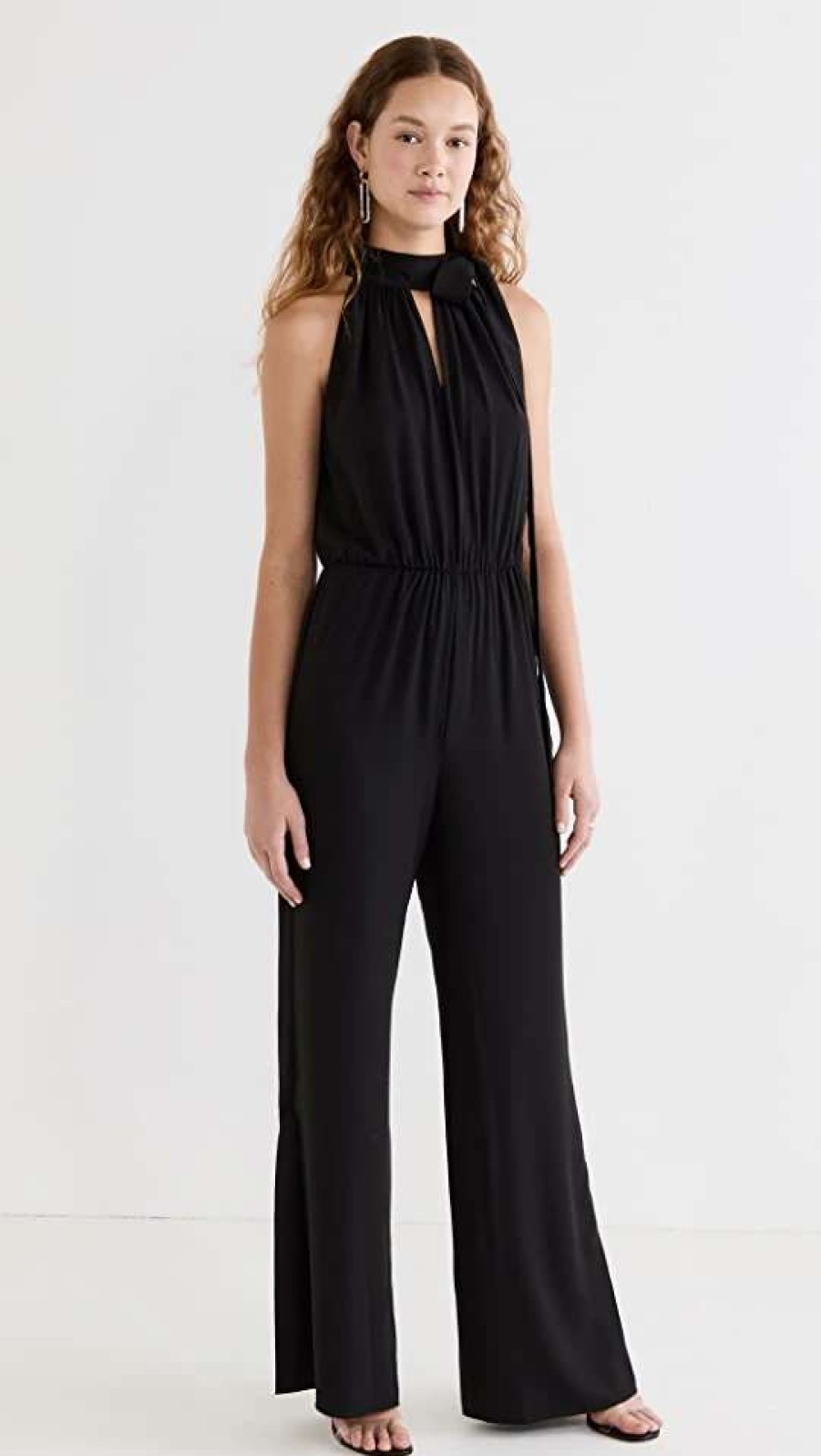 Jumpsuits * | Hot Sale Amanda Uprichard Mallory Jumpsuit Black