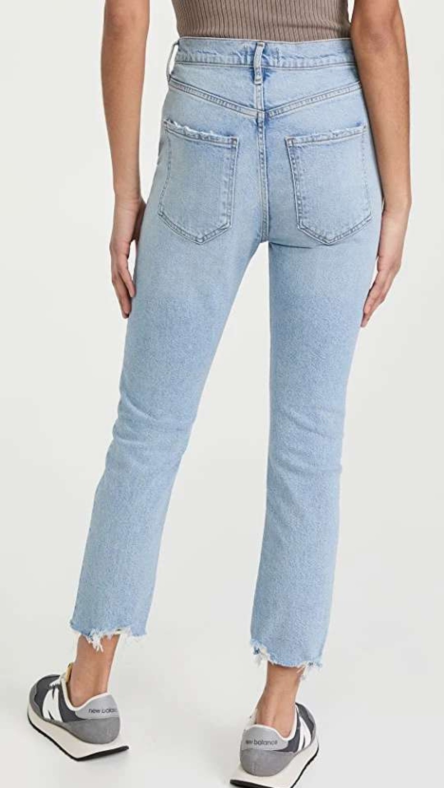 Straight Leg Jeans * | Flash Sale Agolde Riley Crop Jeans Bitter