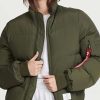 Utility * | Deals Alpha Industries Ma-1 Quilted Flight Jacket Dark Green