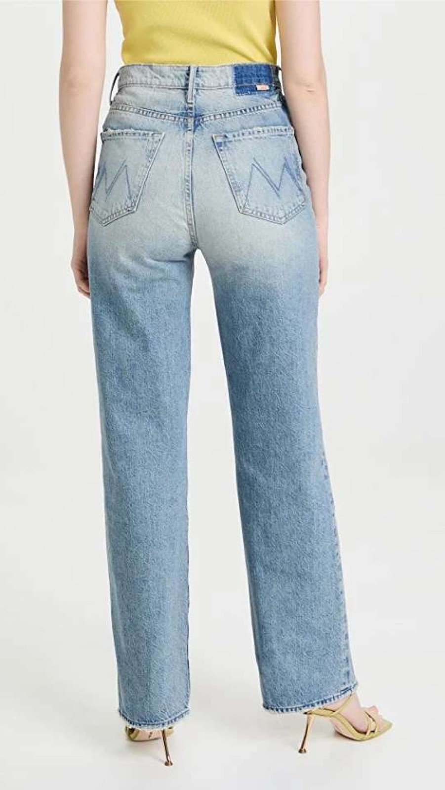 Straight Leg Jeans * | Discount Mother High Waisted Tunnel Vision Jeans The Other Side