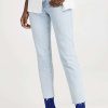 Straight Leg Jeans * | Cheap Le Jean Lara Crop Slim Jeans Moonshine