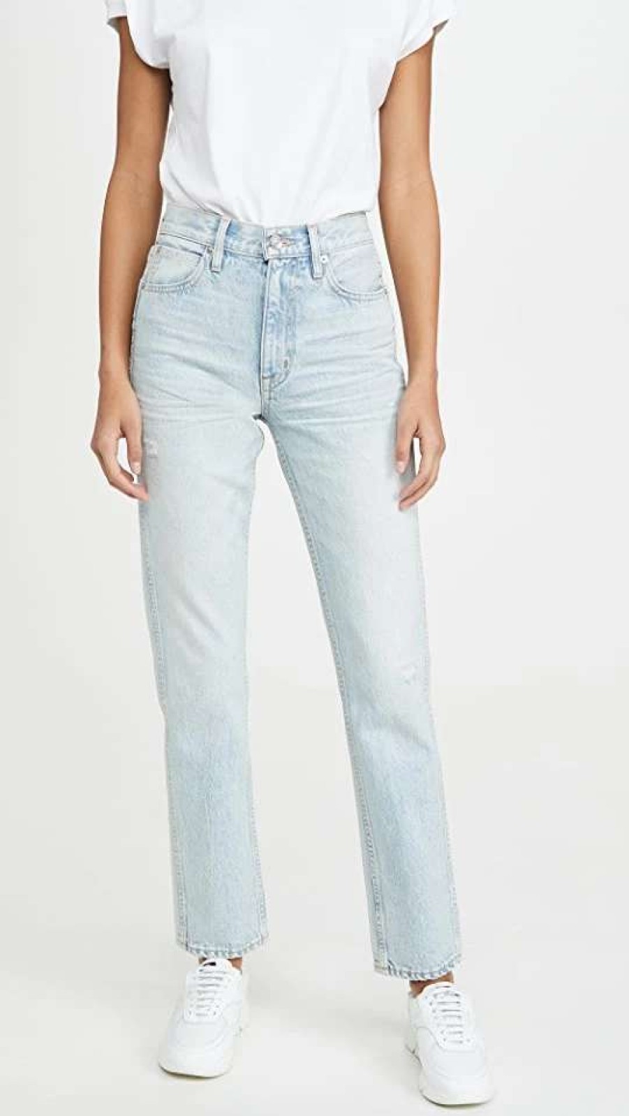 Straight Leg Jeans * | Wholesale Slvrlake Virginia Slim Jeans Love Song