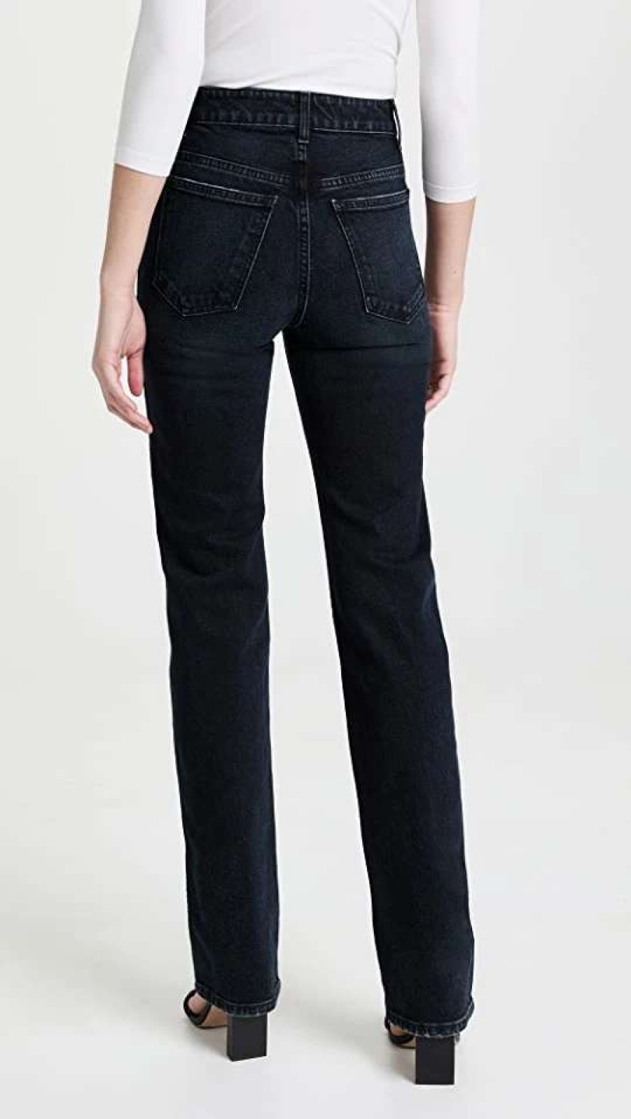 Straight Leg Jeans * | Best Pirce Khaite Danielle Jeans Simsbury Stretch