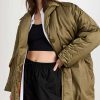 Utility * | Buy Mm6 Maison Margiela Puffy Twill Coat Khaki/Orange