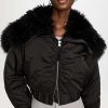 Utility * | Best Reviews Of Shoreditch Ski Club Amara Bomber Jacket Black