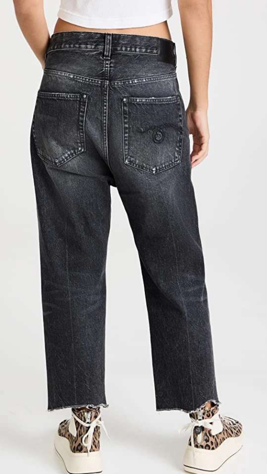 Straight Leg Jeans * | Best Sale R13 Tailored Drop Jeans Everit Black